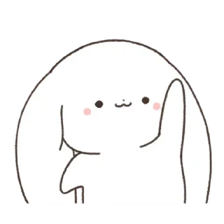 Telegram sticker 💬 과몰입 망붕왕! 망상토끼 By @KakaoEmoticon