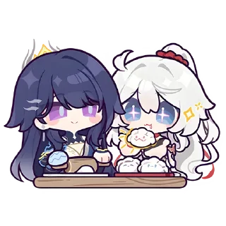 Telegram sticker ☺️ Flickers of a Spacetime Warp @honkai_impact_info