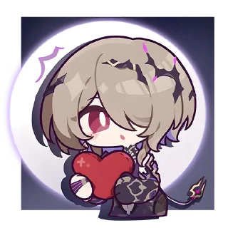 Telegram sticker ❤️ Flickers of a Spacetime Warp @honkai_impact_info