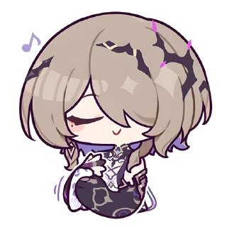 Telegram sticker 😌 Flickers of a Spacetime Warp @honkai_impact_info