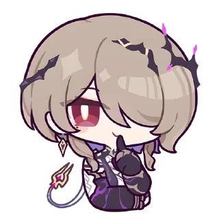 Telegram sticker 🤫 Flickers of a Spacetime Warp @honkai_impact_info