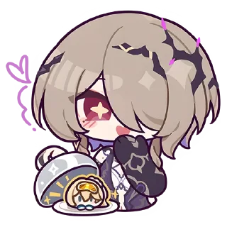 Telegram sticker 😳 Flickers of a Spacetime Warp @honkai_impact_info