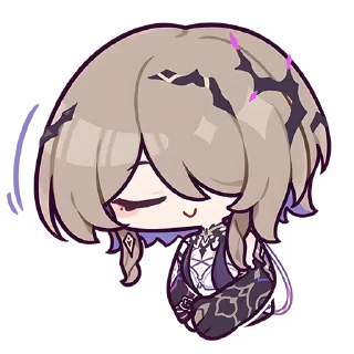 Telegram sticker 😣 Flickers of a Spacetime Warp @honkai_impact_info