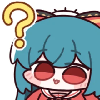 Telegram sticker ❔ 찐앙카콘