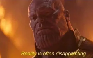 Video sticker 😞 Reality is often disappointing