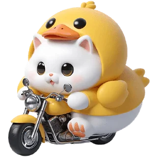 Telegram sticker 🏍 Пушистые утята @Nyasticks