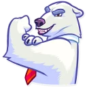 Telegram sticker 💪 Polar Bear