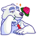 Telegram sticker 🌹 Polar Bear