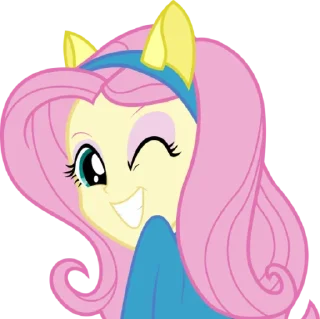 Telegram stiker 🙂 Fluttershy EG | @MyLittlePony_bots