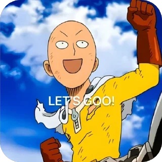 Телеграм стикер 🫥 Saitama @TheShivanshu @TheChampu