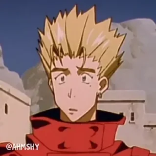 Telegram sticker 🙁 - ᗷY @ahMshY 𓉮 . Trigun 1998