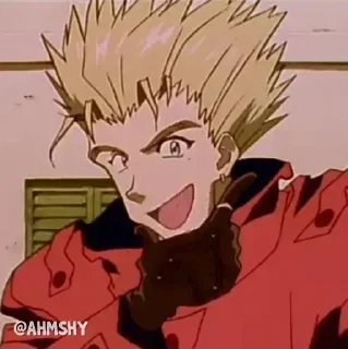 Telegram sticker 😃 - ᗷY @ahMshY 𓉮 . Trigun 1998