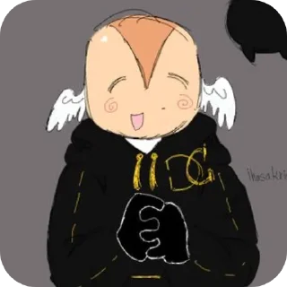 Telegram sticker ☺ брэндан 😃🖐️ (все рисунки в паке не мои :рр)