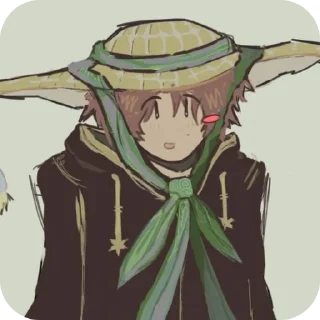 Telegram sticker 👒 брэндан 😃🖐️ (все рисунки в паке не мои :рр)