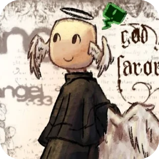 Telegram sticker ☺ брэндан 😃🖐️ (все рисунки в паке не мои :рр)