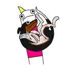 Telegram sticker 🐶 Simple Dog and Helper Dog