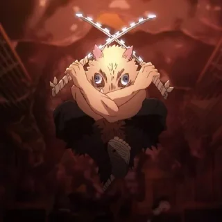 Telegram sticker 🐗 Inosuke Hashibira @StickersofAnime