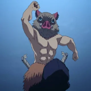 Telegram sticker 🐗 Inosuke Hashibira @StickersofAnime