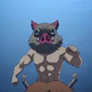 Telegram sticker 🐗 Inosuke Hashibira @StickersofAnime