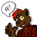 Sticker 👋 Righty Bear (by Reyn)