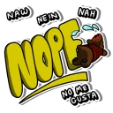 Telegram sticker 🚫 Righty Bear (by Reyn)