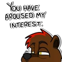 Telegram sticker 🤔 Righty Bear (by Reyn)