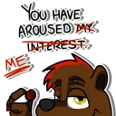 Telegram sticker 😏 Righty Bear (by Reyn)