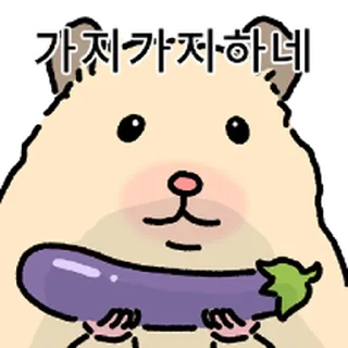 Telegram stiker ⭐ 햄스터 확대 4 @moe_sticker_bot
