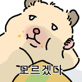 Telegram stiker ⭐ 햄스터 확대 4 @moe_sticker_bot