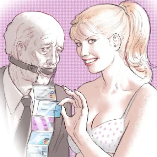 Telegram sticker 💰 Femdom