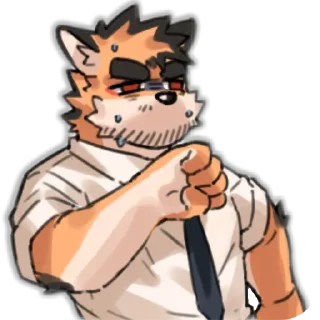 Телеграм стикер 🐱 我(s)爱(b)上(公)班(司)