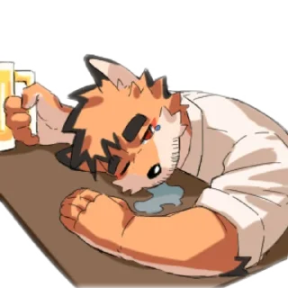 Телеграм стикер 🐱 我(s)爱(b)上(公)班(司)