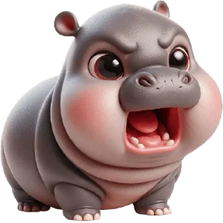 Telegram stiker 😤 Парный бегемотик @Nyasticks2