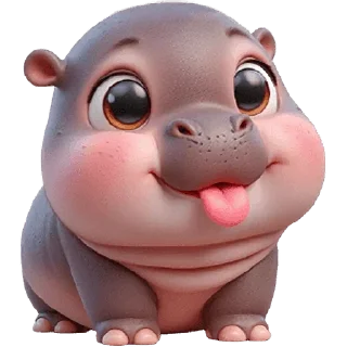 Telegram stiker 😛 Парный бегемотик @Nyasticks2