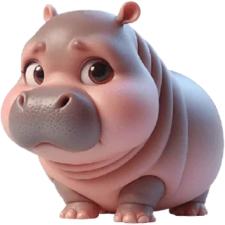 Telegram stiker 😩 Парный бегемотик @Nyasticks2