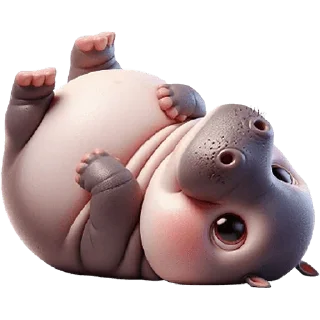 Telegram stiker 😛 Парный бегемотик @Nyasticks2