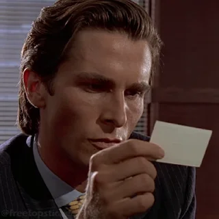 Video sticker 😐 American Psycho @moviestickerss