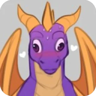 Telegram sticker 😳 Spyro and Cynder meme