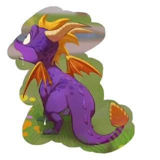 Telegram sticker 💦 Spyro and Cynder meme