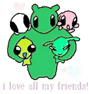 Telegram sticker ❤️ little alien