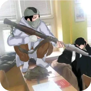 Telegram sticker 💀 Simo Hayha