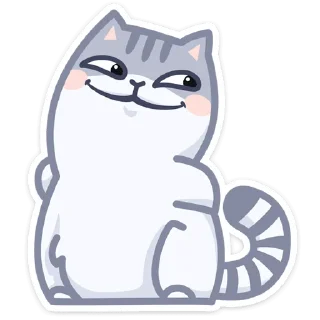 Telegram sticker ☺️ Серый Персик :: @stickroom