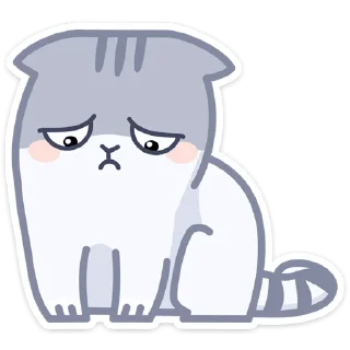 Telegram sticker ☹️ Серый Персик :: @stickroom