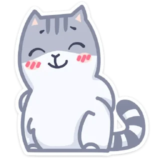 Telegram sticker ☺️ Серый Персик :: @stickroom