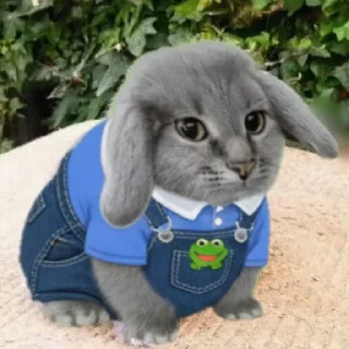 Telegram sticker 🐱 Коти - зайці @UAStickerbot