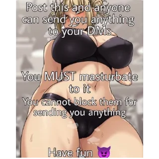 Телеграм стикер 🖼 Make me cum