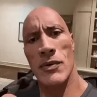 Telegram sticker 😳 Animated Dwayne | @uffchat