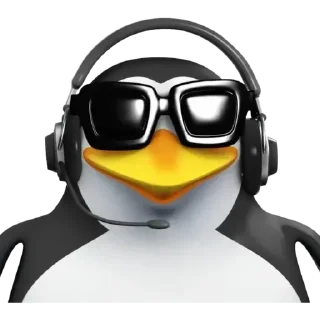 Video sticker 🎧 Пингвин • @TgStickery