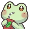 Sticker 🥤 Mint the Frog @uwuBerry