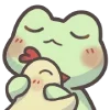 Sticker 🫶 Mint the Frog @uwuBerry